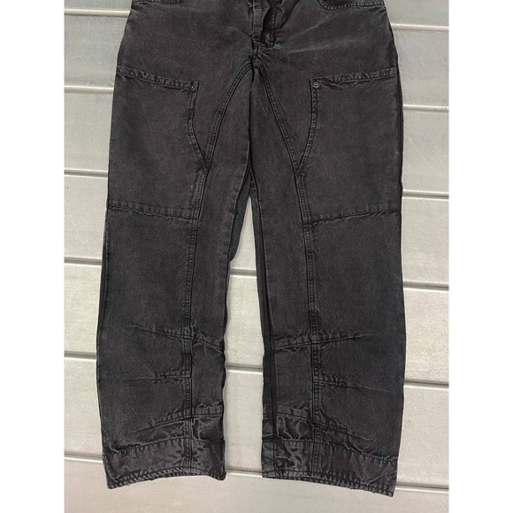 We The Free Free People Supersonic Slim Pants Womens 6 Black Faded Wash Cropped - Picture 3 of 13